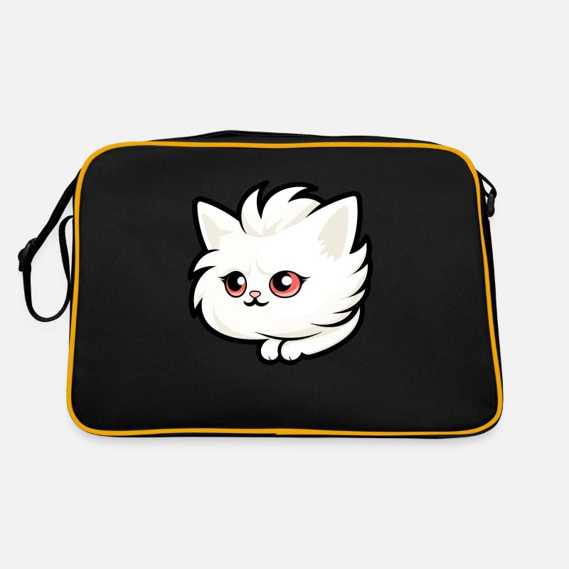 Cat - Retro Tasche - Schwarz/Gold
