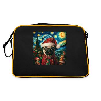 Carlin de Noël - Style Van Gogh - Sac Retro - noir/or - Dos