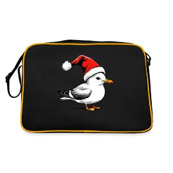 Mouette de Noël avec chapeau - Sac Retro - noir/or - Dos