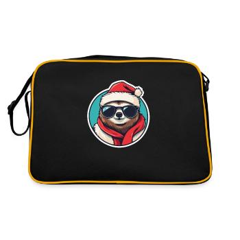 Dessin de Noël paresseux - Sac Retro - noir/or - Dos