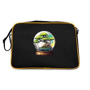 Bonsaï en bocal / Botanique / Biotope / Terrarium - Sac Retro - noir/or - Dos