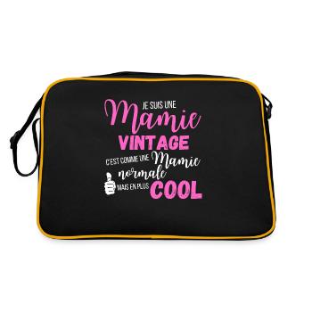 Mamie vintage - Sac Retro - noir/or - Dos