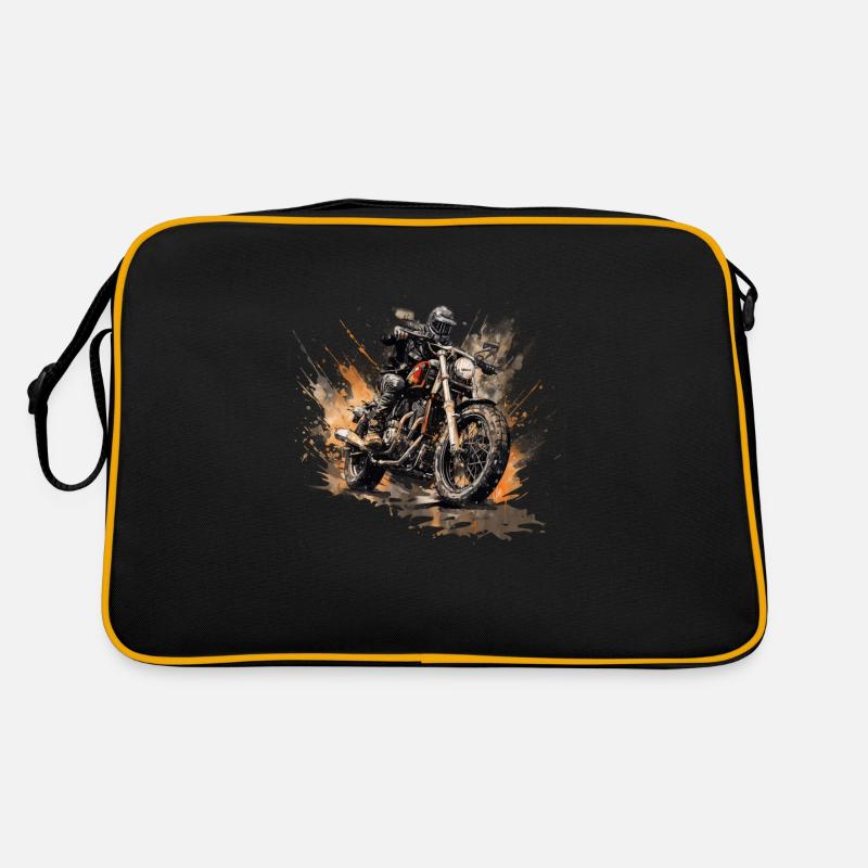Unique motorcycle motifs for bikers Retro Bag