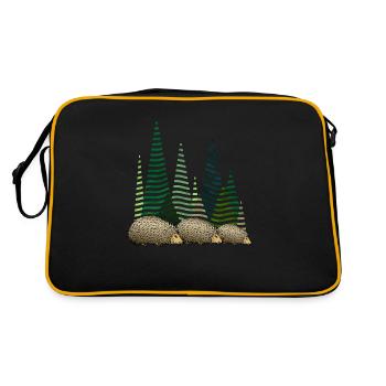 Igel - Retro Tasche - Schwarz/Gold - Hinten