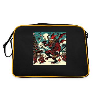 Noël Krampus - Sac Retro - noir/or - Dos