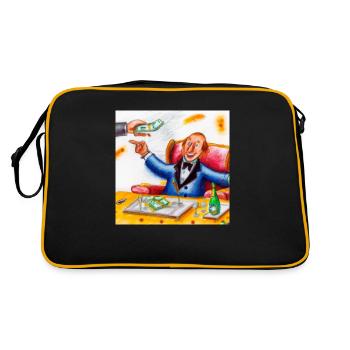 Voici l’argent - Sac Retro - noir/or - Dos