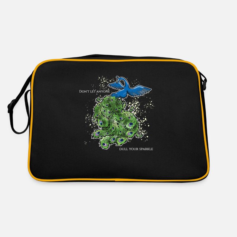 bird peacock art deco simple saying funny sparks Retro Bag