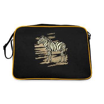 Zèbre - Sac Retro - noir/or - Dos