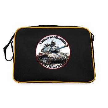 Better to settle than to slaughter - Retro Bag - black/gold - Back