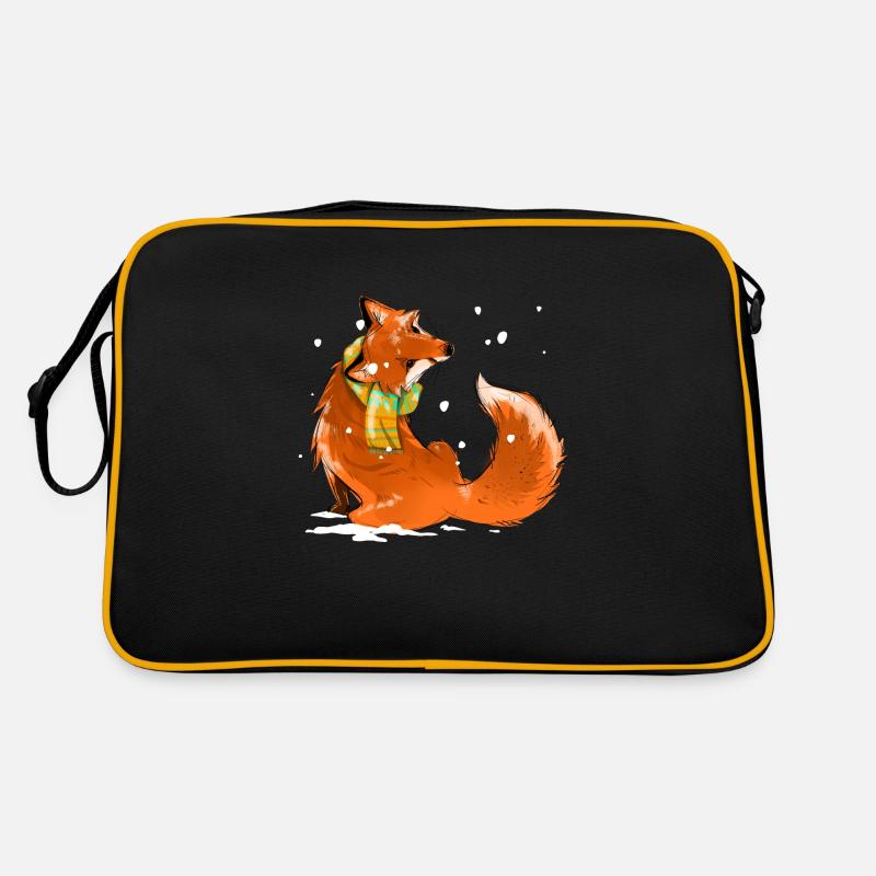 Renard dans la neige Sac Retro