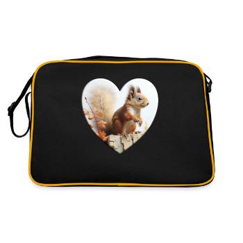Squirrels are small rodents - Retro Bag - black/gold - Back
