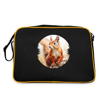 Squirrels are omnivores - Retro Bag - black/gold - Back