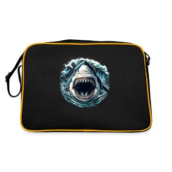 Attaque de requin - Sac Retro - noir/or - Dos