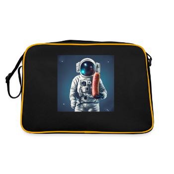 Astronaute saucisse - Sac Retro - noir/or - Dos