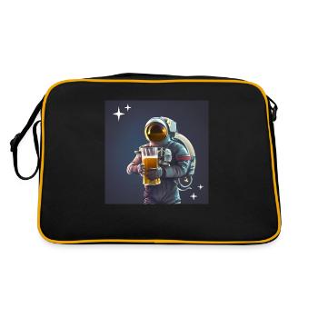 Astronaute beer - Sac Retro - noir/or - Dos