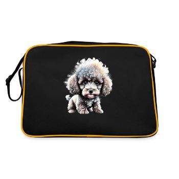 Caniche Chien Propriétaire Caniche Chiot Chien Chiot Chien Amour - Sac Retro - noir/or - Dos