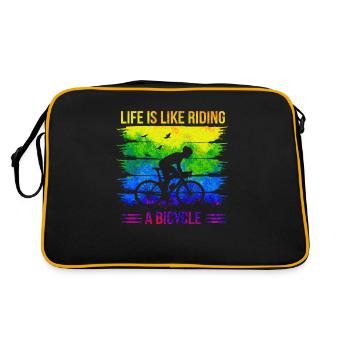 vélo vélo vélo mode de vie sain transport - Sac Retro - noir/or - Dos