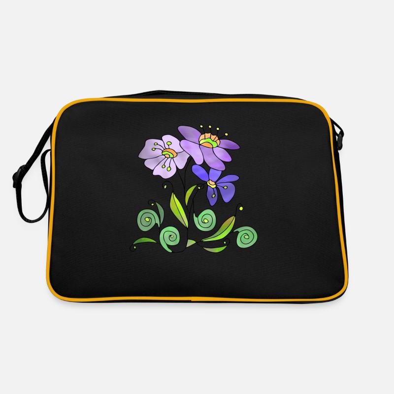 Blumen Retro Tasche
