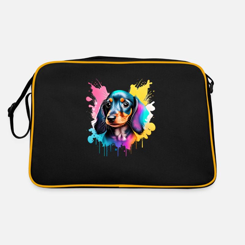 Teckel Chien Teckel Chiot Chien Propriétaire Chiens Sac Retro