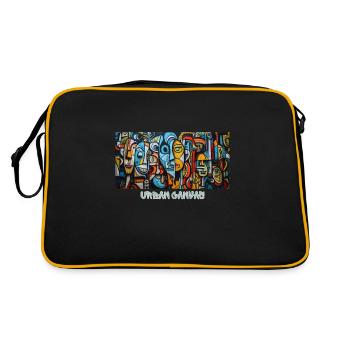 Urban Canvas - Kunst des Kubismus - Retro Tasche - Schwarz/Gold - Hinten