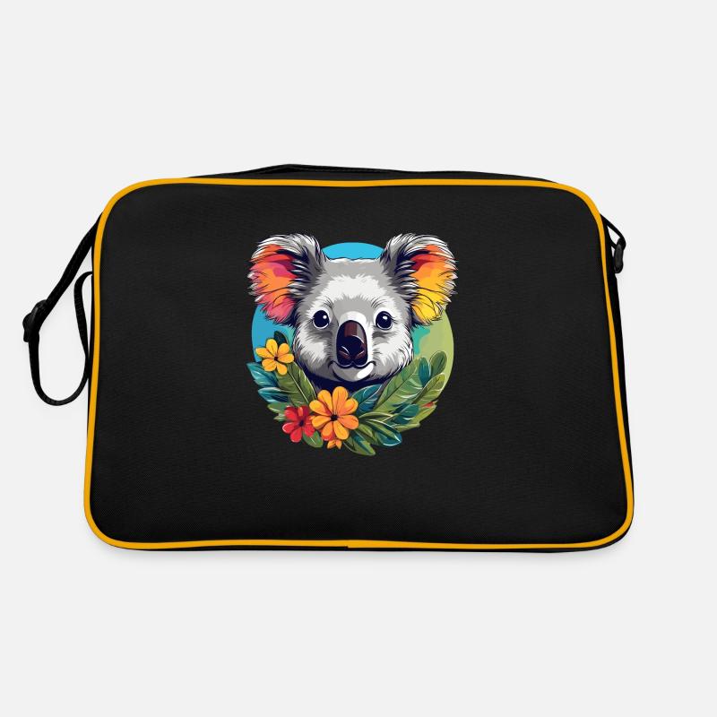 Koala - Retro Tasche - Schwarz/Gold