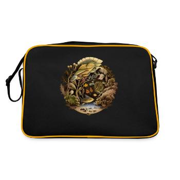 Mein eigener Ozean - Retro Tasche - Schwarz/Gold - Hinten