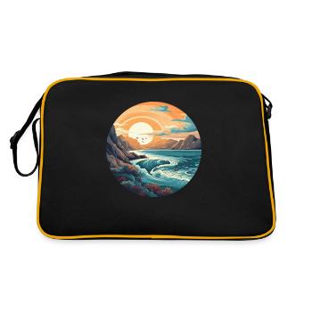 Plage rocheuse - Sac Retro - noir/or - Dos