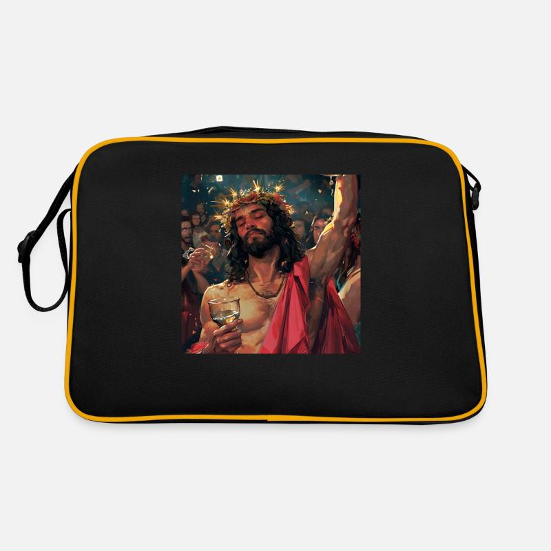 Jesus feiert Retro Tasche