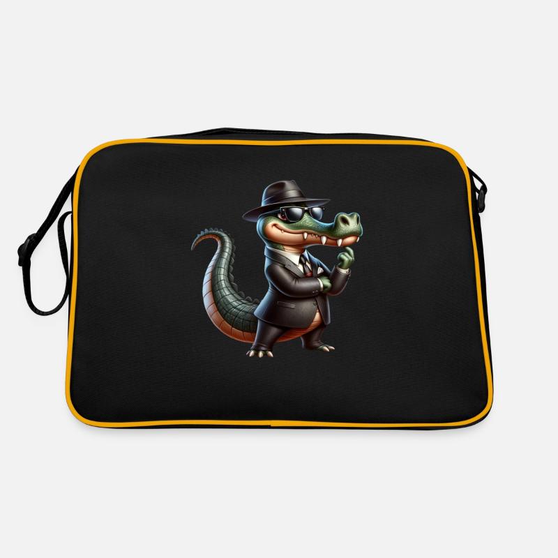 Mafia Alligator - Retro Tasche - Schwarz/Gold