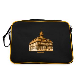 Hôtel de ville de Grabow Mecklembourg-Poméranie-Occidentale - Sac Retro - noir/or - Dos