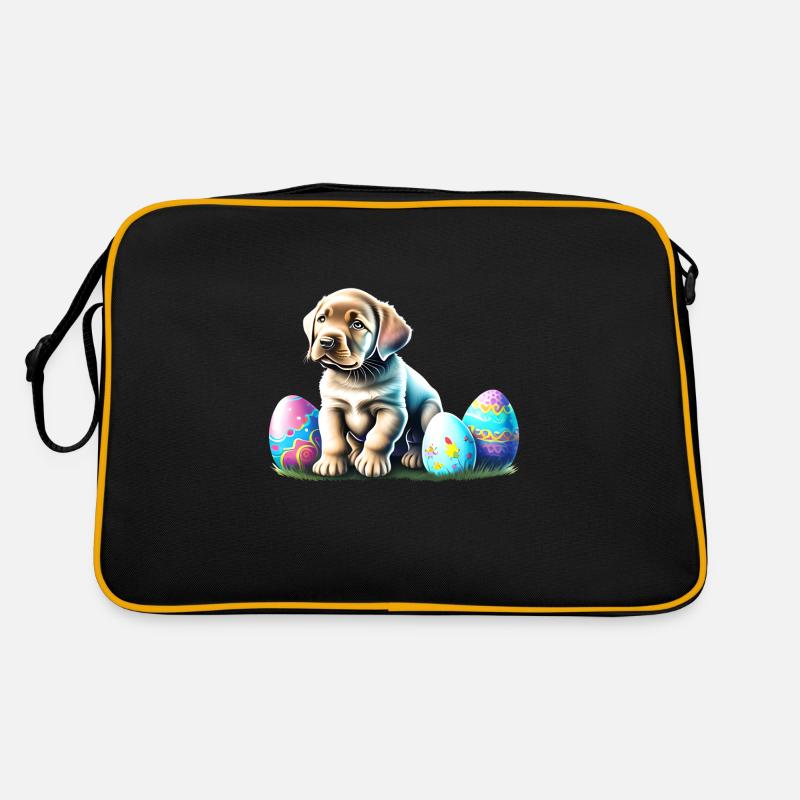 Oeufs de Pâques chiot Labrador Retriever Sac Retro