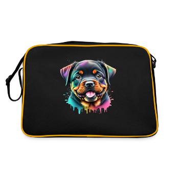 Rottweiler Chien Rottweiler Chien Propriétaire Chiens - Sac Retro - noir/or - Dos
