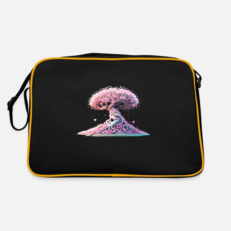 Lebensbaum Valentinstag Baum des Lebens Liebe Retro Tasche