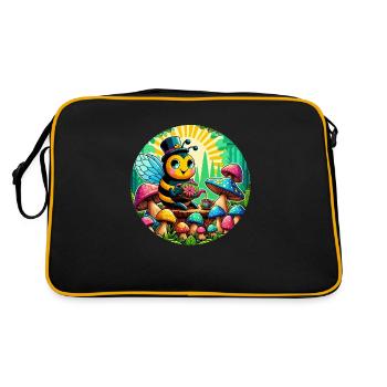 Vibrant Nature Art: A Colorful Journey - Retro Bag - black/gold - Back