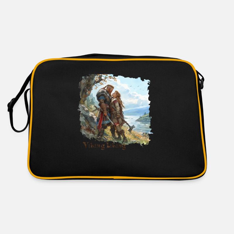Goût des Vikings - Sac Retro - noir/or