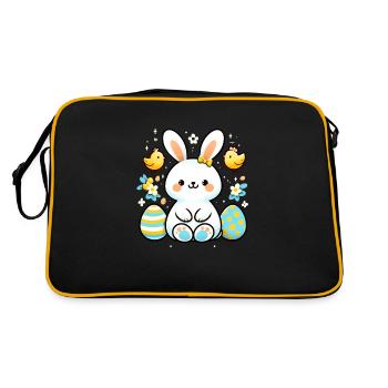 Lapin de Pâques mignon - Sac Retro - noir/or - Dos