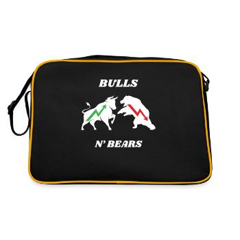 BULLS BEARS - Retro Bag - black/gold - Back
