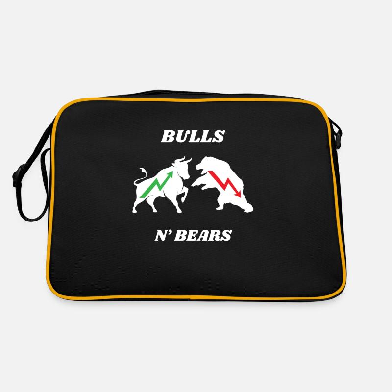 BULLS BEARS - Retro Tasche - Schwarz/Gold