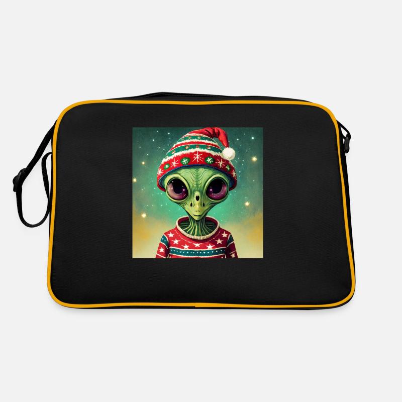 extraterrestre portant un pull de Noël moche Sac Retro
