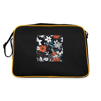 Dark Flowers - Retro Bag - black/gold - Back