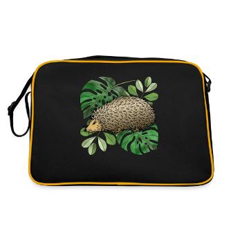 Igel - Retro Tasche - Schwarz/Gold - Hinten