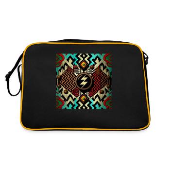 Elektrische Verzierungen - Retro Tasche - Schwarz/Gold - Hinten