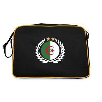 couronne Algérienne -idée cadeau Algérie - Sac Retro - noir/or - Dos