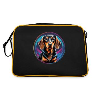 Teckel - Sac Retro - noir/or - Dos