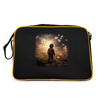 Unbeschwerte Kindheit - Retro Tasche - Schwarz/Gold - Hinten