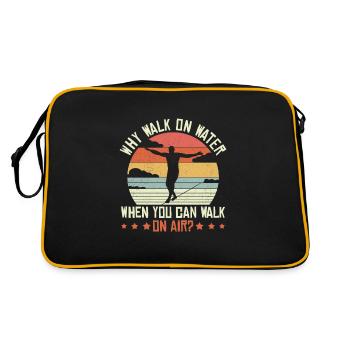 Pourquoi marcher sur l’eau quand on peut marcher sur l’air ? - Sac Retro - noir/or - Dos
