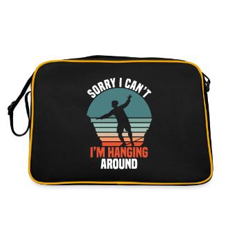 Sorry I can't I'm hanging around - Retro Bag - black/gold - Back