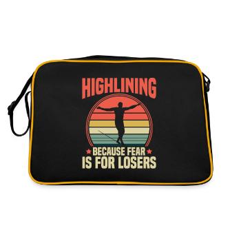 Souligner parce que la peur est pour les perdants - Sac Retro - noir/or - Dos