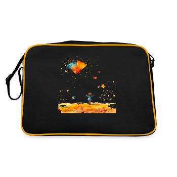 Flying kites, good for young and old - Retro Bag - black/gold - Back