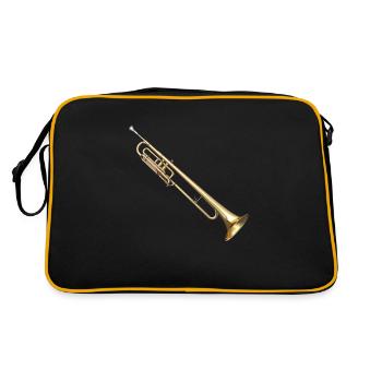 The trombone is a brass instrument - Retro Bag - black/gold - Back